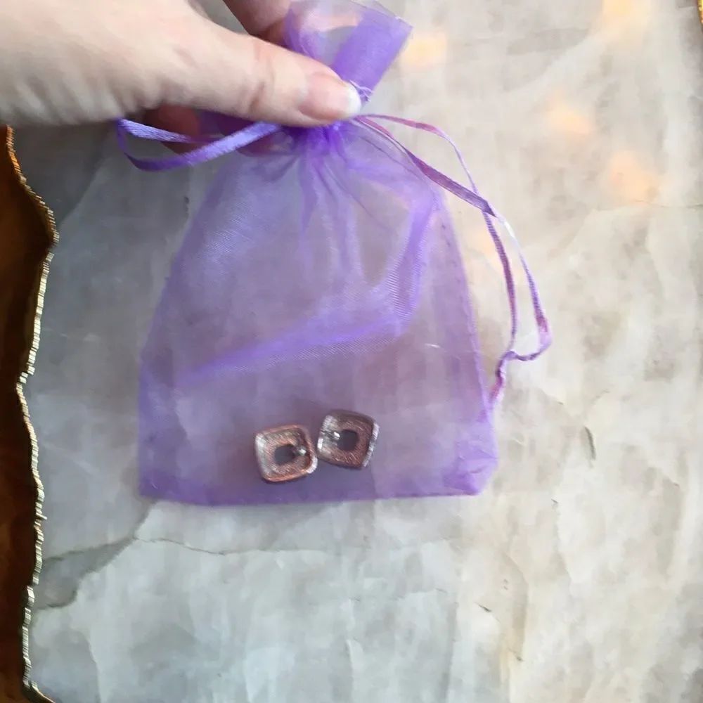 Silver Crystal Square Earring Backs - Picture 7 of 12